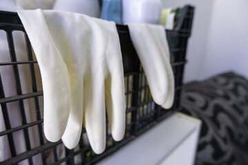Rubber gloves for cleaning