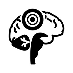 Vector solid black icon for Concussion