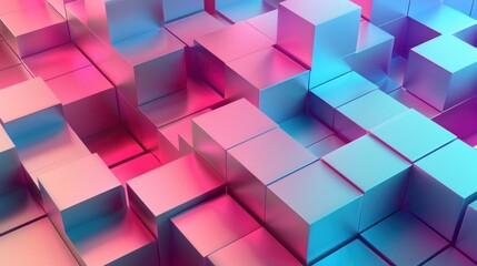 Abstract background modern futuristic full color cube style