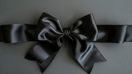 Bold black bow ribbon, sleek and modern for sophisticated gifts
