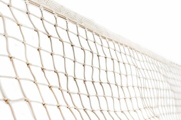 Volleyball net alone on a white background