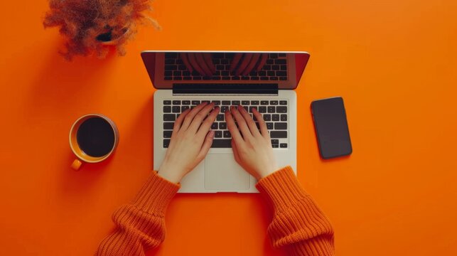 A Vibrant Home Office Setup