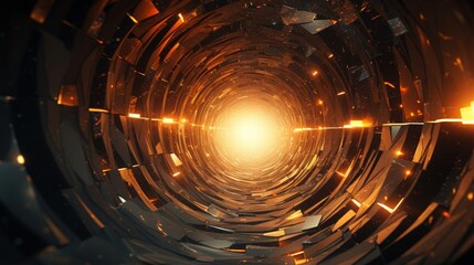 Naklejka premium 3d render of a futuristic sci-fi tunnel
