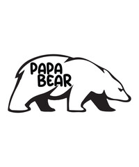 Papa bear tshirt design