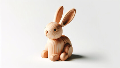 a wooden rabbit toy