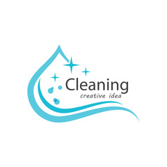 Cleaning logo vector template symbol design