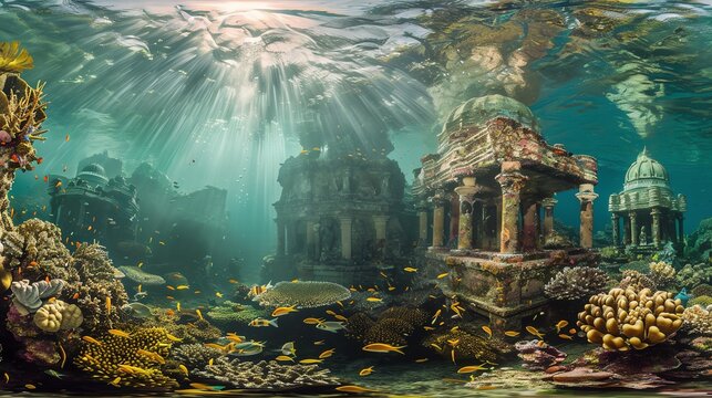 An ancient city, lost beneath the waves.