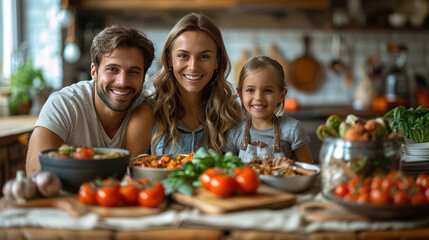 Family Enjoying a Meal Together
