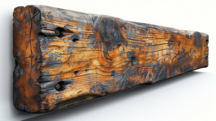 A Slice of Wood Resembling a Log - obrazy, fototapety, plakaty