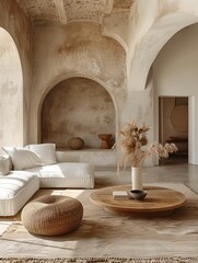 Elegant Interior Design of Modern Bohemian Living Room