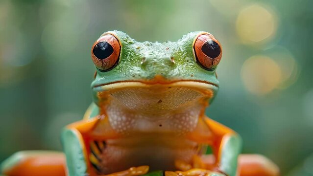 Eyes of the Forest: Costa Rican Tree Frog. Concept Nature Photography, Wildlife, Rainforest Creatures, Vibrant Colors
