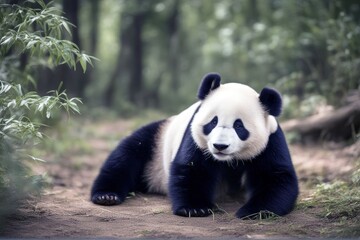 'months panda 18 ailuropoda giant melanoleuca bear animal black black-and-white china conservation...