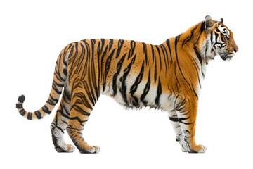 Fototapeta premium Big tiger jumping isolated on white
