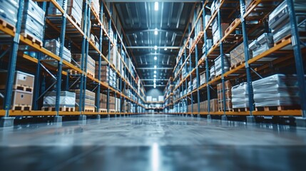 A warehouse with hightech security systems in place safeguarding the stored goods and materials that are crucial for critical infrastructure and defense operations. .