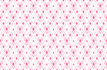 Abstract geometric pattern. A seamless vector background. White and pink ornament. Graphic modern pattern. Simple lattice graphic design - 792449084