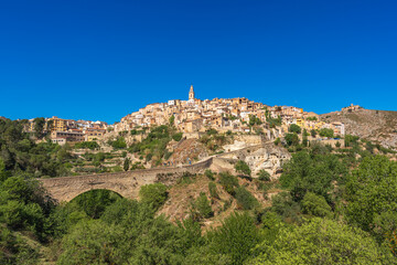 Scenic view of Bocairent, a beautiful and picturesque town in Valencian Community, Spain