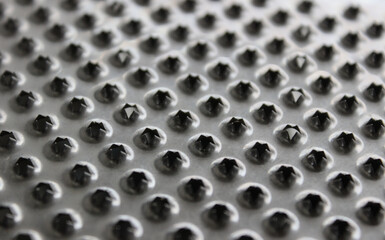 Pattern Of Perforated Metal Food Grater Surface Detailed Photo 
