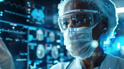 Confident Scientist in High-Tech Lab