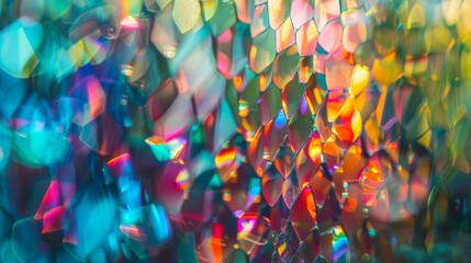 Deeply defocused the fragmented reflections of shifting colors seem to defy order and create a dazzling disorienting scene that pulls the viewer into the everevolving world of prismatic .