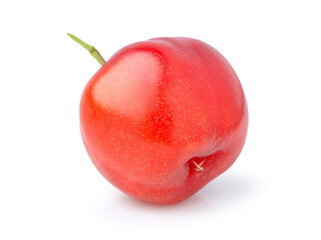 Acerola cherry isolated on white background,