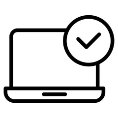 laptop with checkmark icon