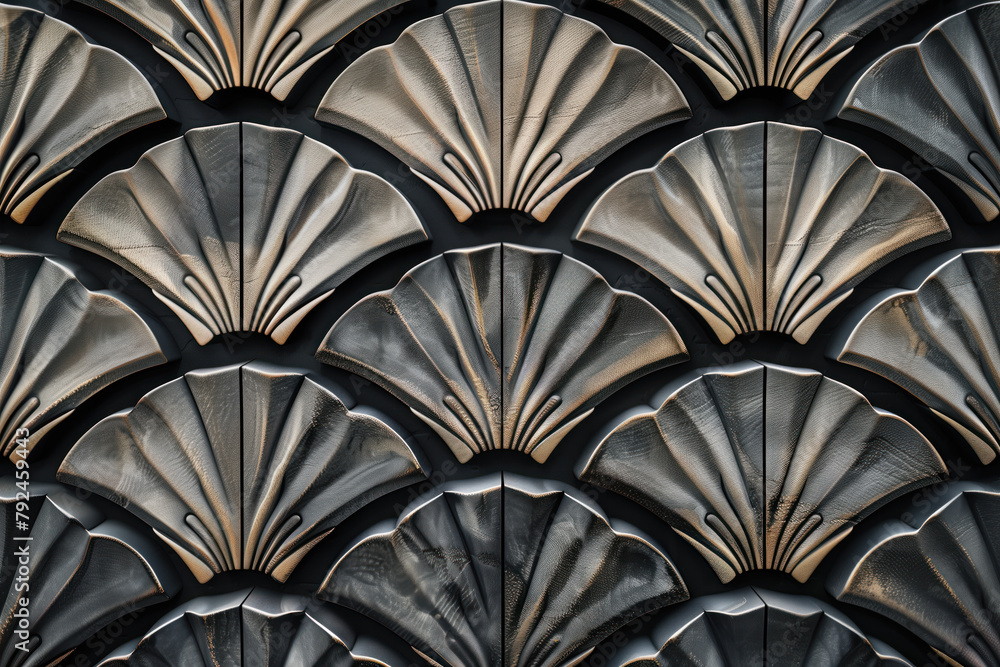 Poster sophisticated abstract 3d pattern. japanese and scandinavian style. art deco. background image. crea