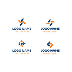 Modern minimalist logo for company vector icon