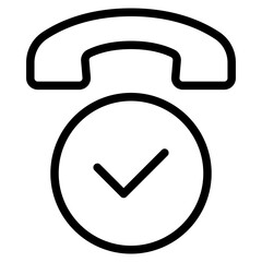 phone call with checkmark icon