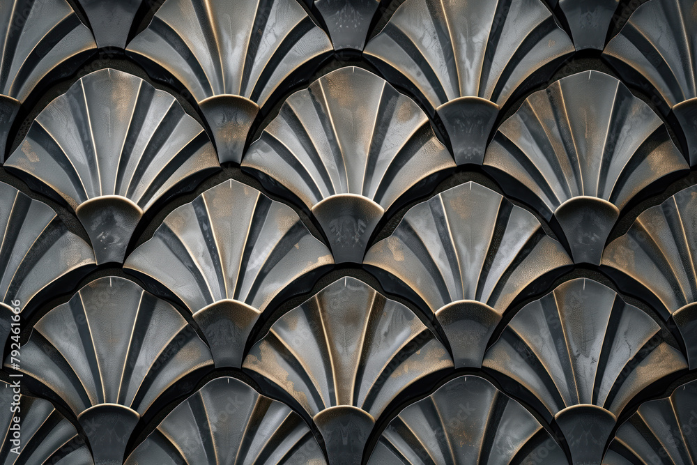 Poster sophisticated abstract 3d pattern. japanese and scandinavian style. art deco. background image. crea