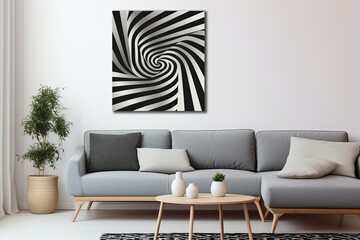 Infinite Staircase Canvas Prints: Geometric Optical Illusion Wall Art Masterpiece