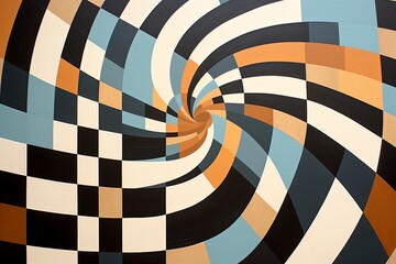 Interlocking Geometric Optical Illusion Wall Art: Innovative Pattern Murals