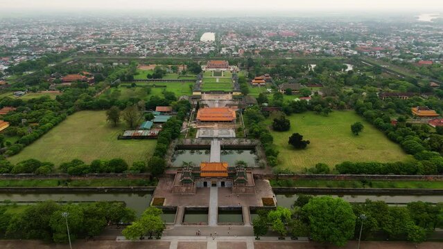 Majestic Aerial Perspective: Hue's Imperial City in Vietnam