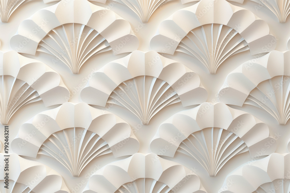 Poster sophisticated abstract 3d pattern. japanese and scandinavian style. art deco. background image. crea