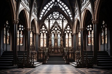 Fototapeta premium Victorian Gothic Interior Design: Inspiring Social Media Themes and Architecture Posts