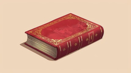 Fairy Tale Book , Old fairy tale book with red and gold cover © ekkarat