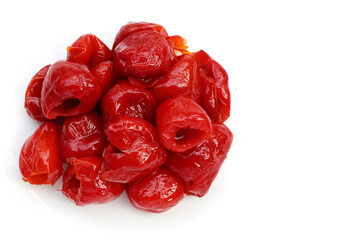 Peppadew Peppers, Sweet and piquant pickled South African peppers - obrazy, fototapety, plakaty