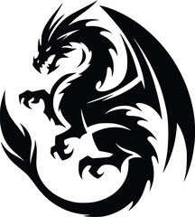 Chinese dragon silhouette