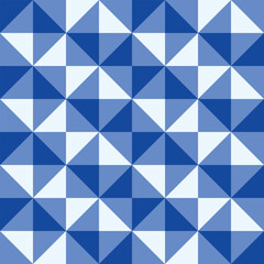 Japanese Triangle Square Checkered Vector Seamless Pattern