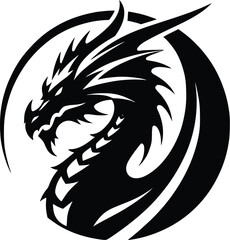 Chinese dragon silhouette