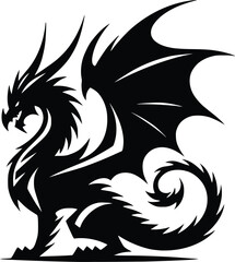 Chinese dragon silhouette