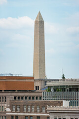 Fototapeta na wymiar The Washington Monument Obelisk on the National Mall in D.C.