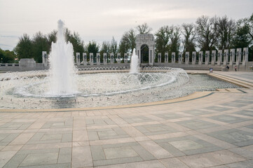 World War II Memorial at the National Mall, dedicated to Americans who served in the armed forces...