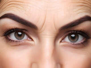 Empowering Expression. Celebrating Eyebrow Wrinkles in Women.