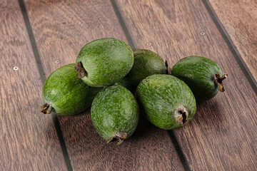 Fresh sweet juicy ripe feijoa