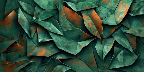 A close-up of lush green leaf texture reveals intricate patterns and vibrant hues, inviting viewers to immerse themselves in nature's beauty. - obrazy, fototapety, plakaty