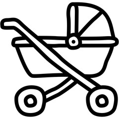 Fototapeta na wymiar Baby Stroller Icon