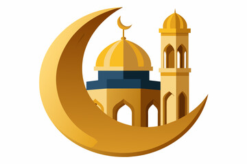 A stunningly realistic render of an Eid Al-Adha design on white background