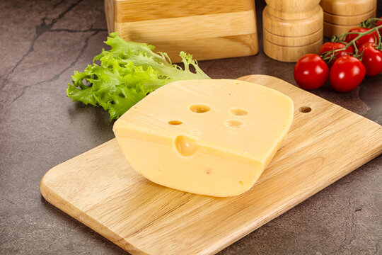 Gourmet Maasdam cheese with hole