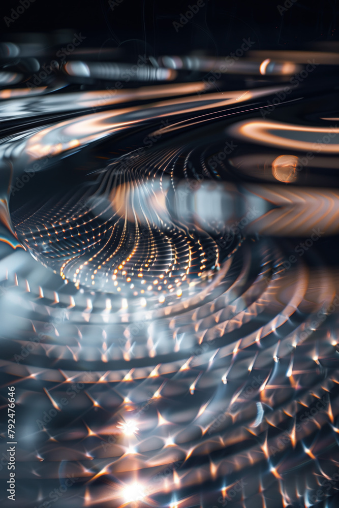 Poster abstract background with reflections and caustics. hi-tech. futuristic background image. created wit