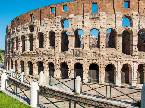 Colosseum or Flavin Amphitheatre of Rome Italy.